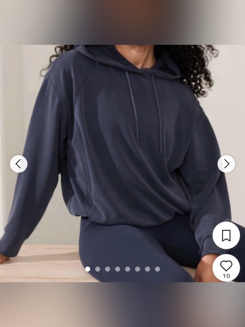 Athleta Navy Bubblehem Seasoft Hoodie